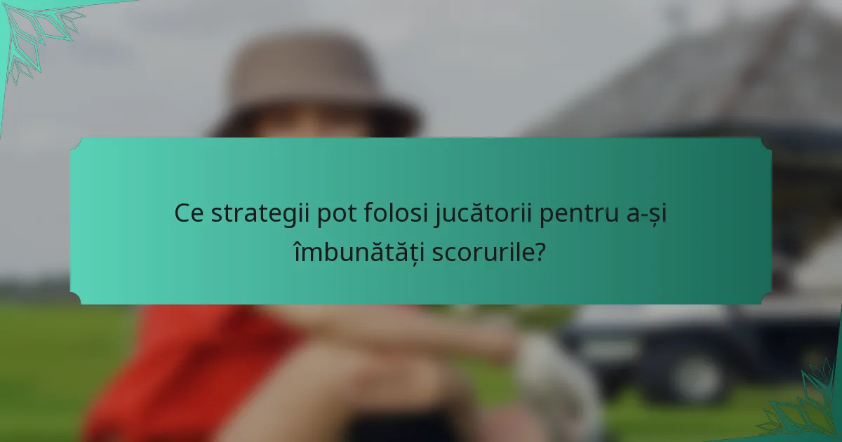 Ce strategii pot folosi jucătorii pentru a-și îmbunătăți scorurile?